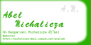 abel michalicza business card